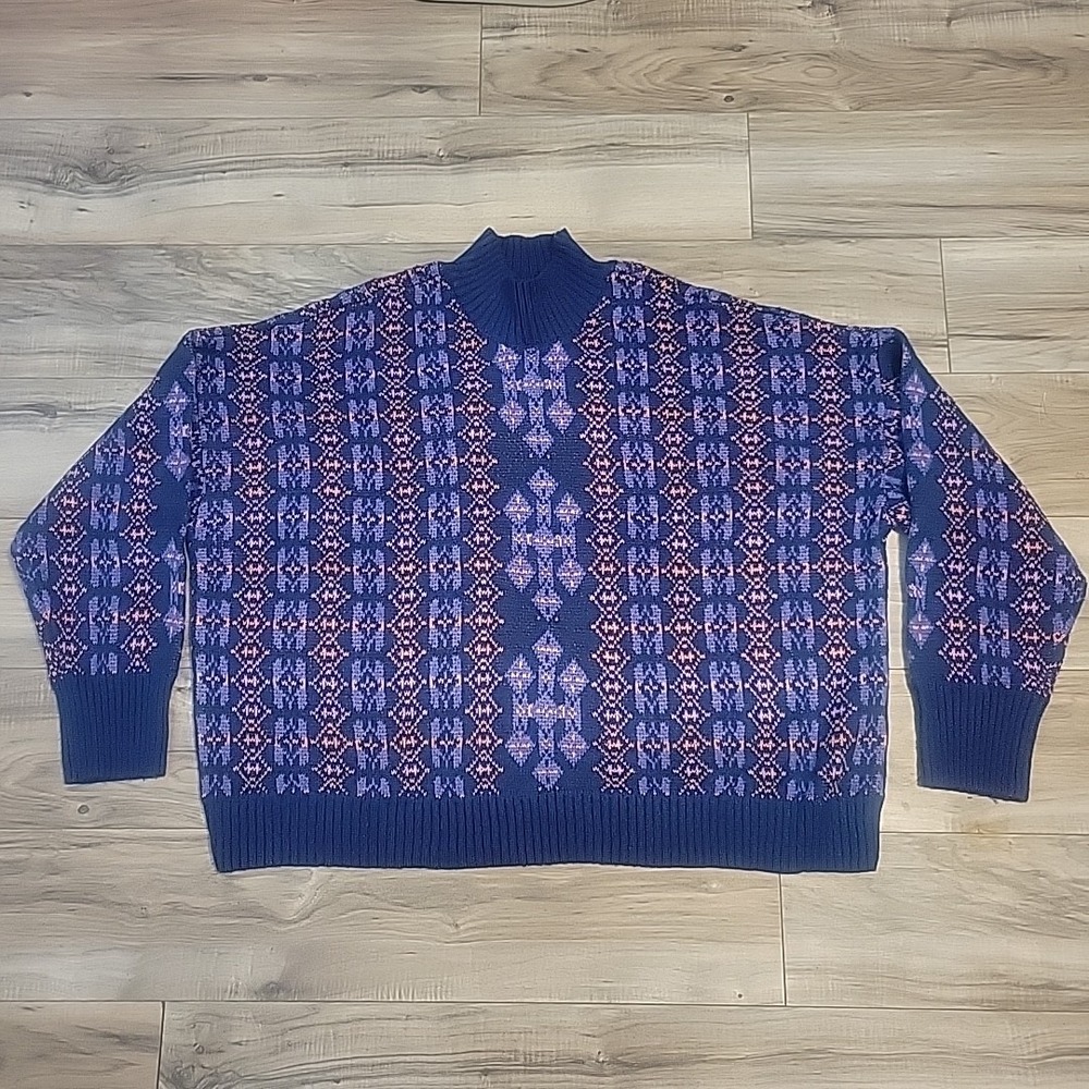 Lane‎ Bryant Turtleneck Sweater Womens Plus Size 26/28 Multicolor Pullover NEW